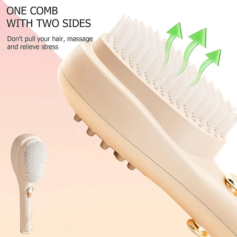 Self-Cleaning Detangling Hairbrush – Anti-Static & Scalp Massage
