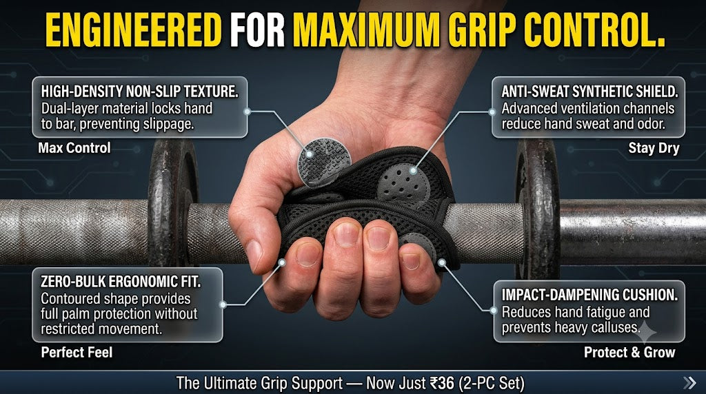 Gym Hand Grip Support Pads – Enhance Weightlifting & Control