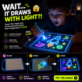 Educational Toy Drawing Pad 3D Magic 8 Light Effects Puzzle Board Sketchpad