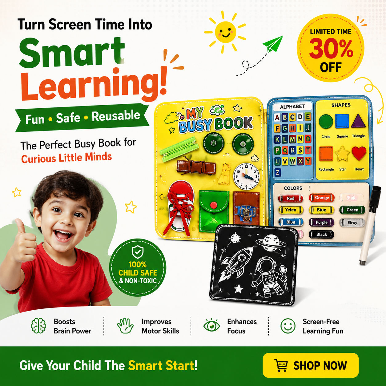 Educational Toy Drawing Pad 3D Magic 8 Light Effects Puzzle Board Sketchpad